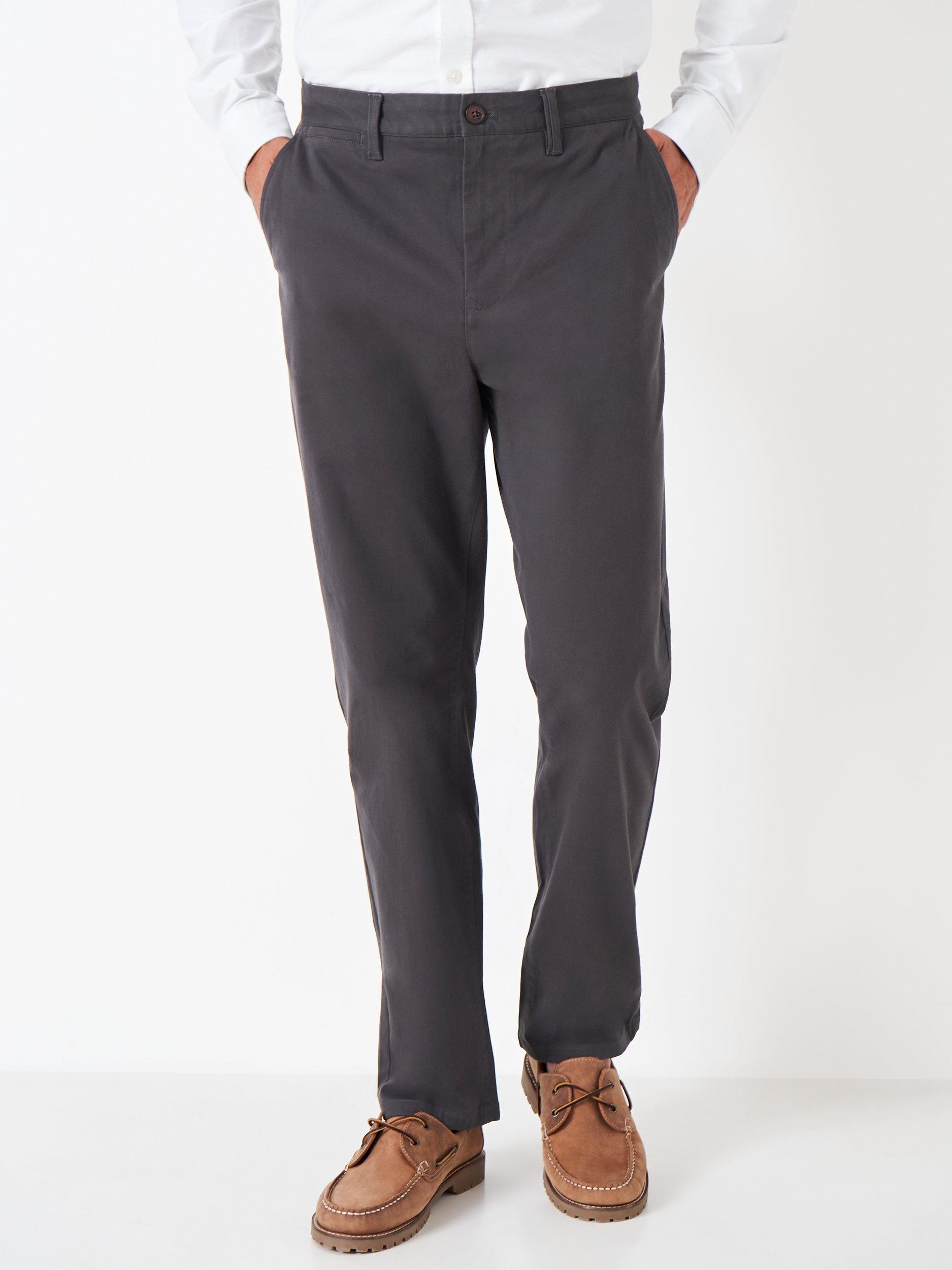 Product image 1 of 5, which shows Crew Clothing Slim Fit Chinos, Charcoal Grey, 32R