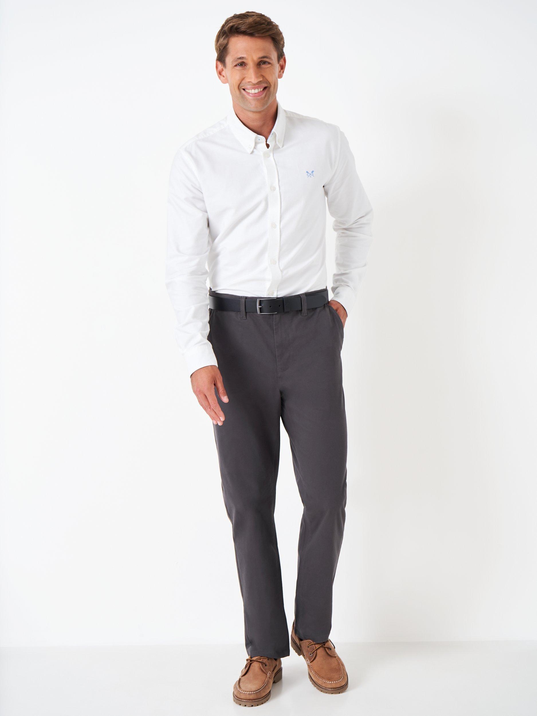 Product image 3 of 5, which shows Crew Clothing Slim Fit Chinos, Charcoal Grey, 32R