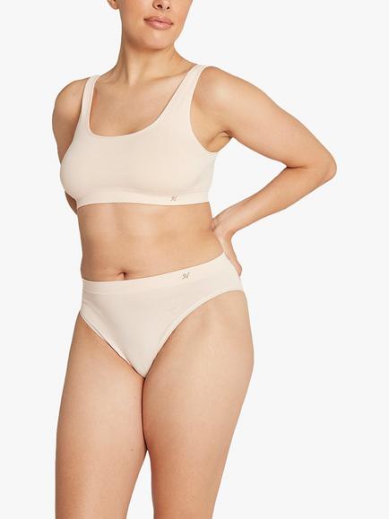 Nudea Essentials Seamless Smooth Crop Top, Pack of 2, Blush/Black - view 2, Blush/Black