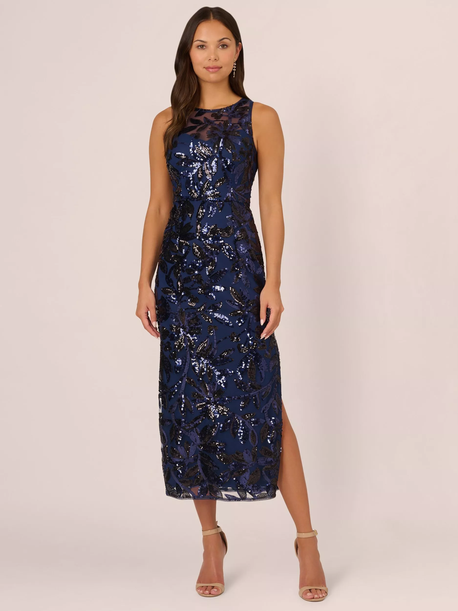 Adrianna papell sequin midi dress hotsell