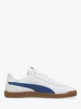 PUMA Club 5v5 Leather Blend Trainers, White Blue