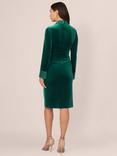 Adrianna Papell Velvet Tuxedo Dress, Hunter Green