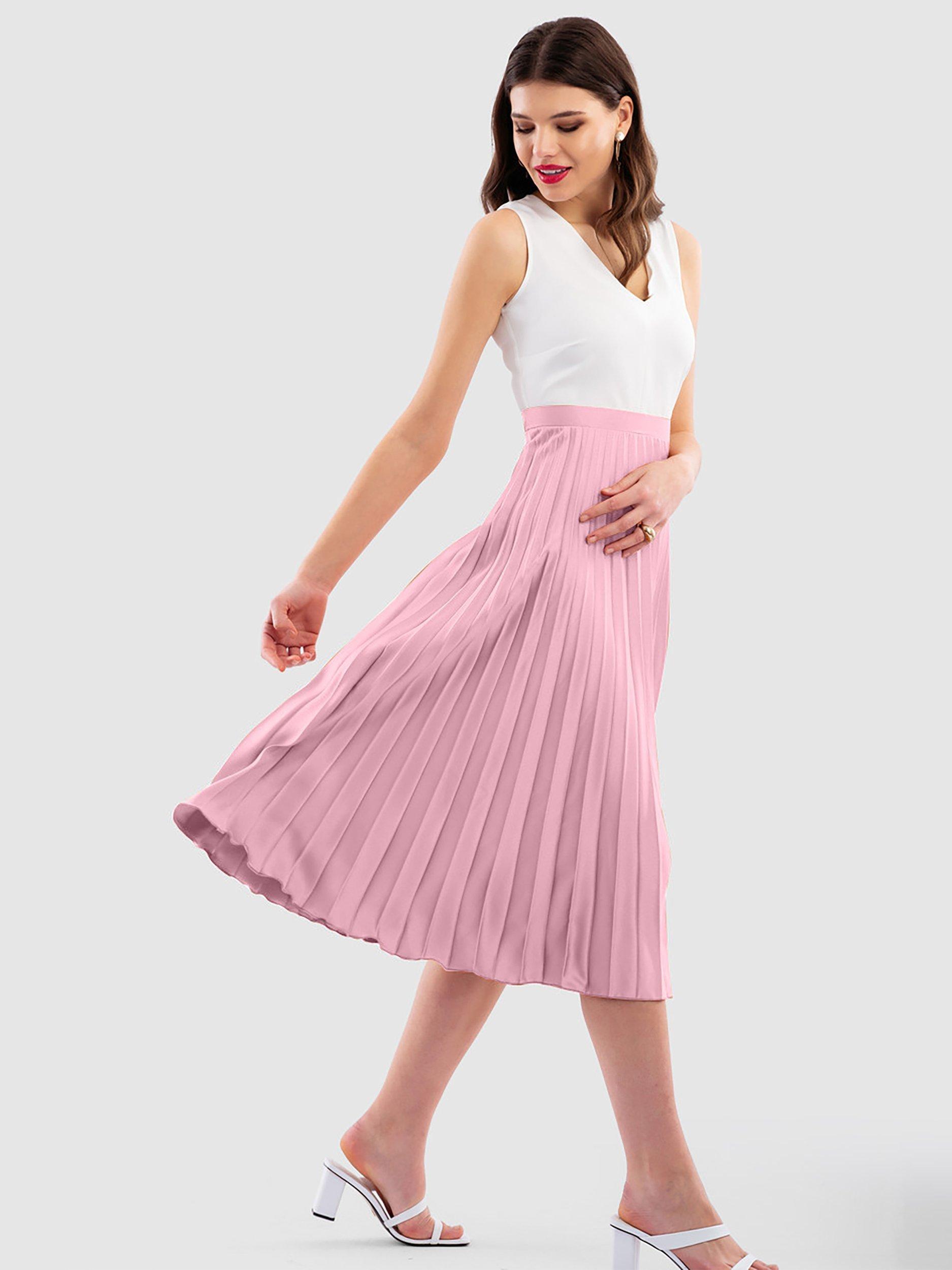 John lewis pink pleated skirt clearance