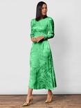 Closet London Jacquard Midi Dress, Green