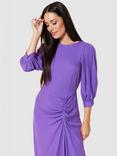 Closet London A-Line Twist Dress, Purple