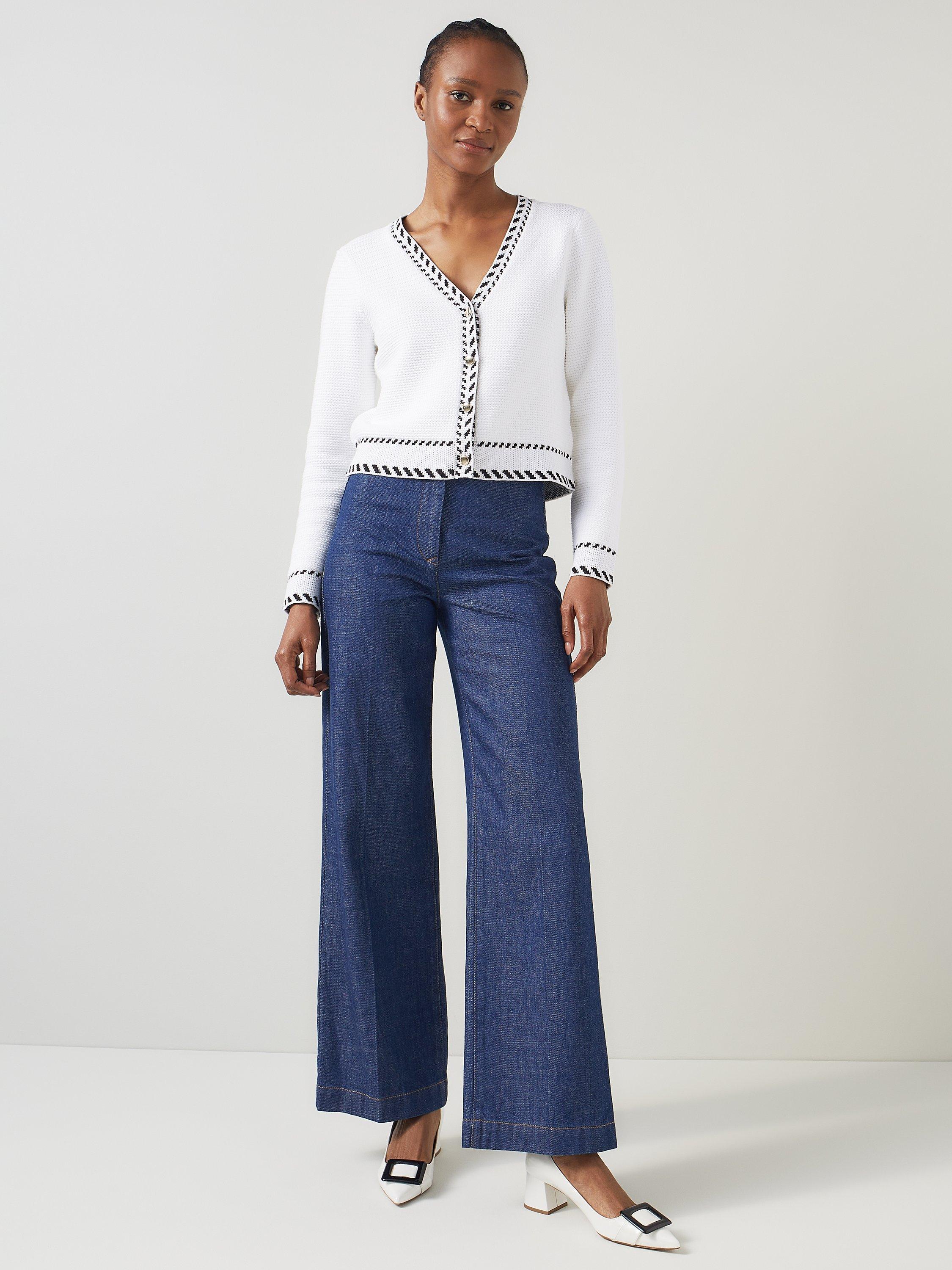 L.K.Bennett River Cardigan White Black