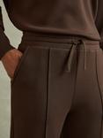 Reiss Bernie Wide Leg Trousers, Chocolate