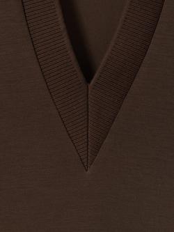 Reiss Bernie Polo Neck Top - view 2, Chocolate