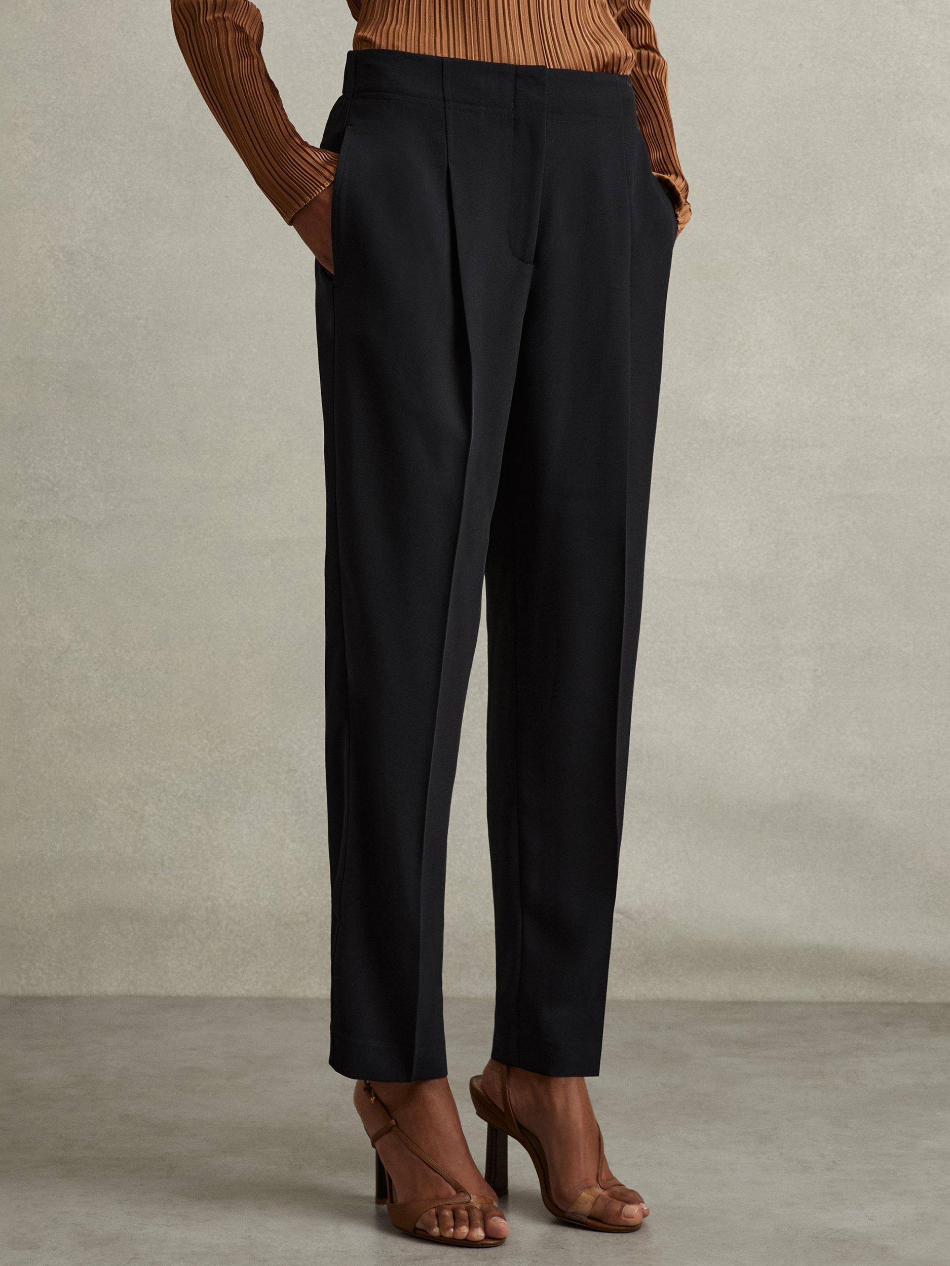Reiss Petite Dolly Tapered Trousers Navy