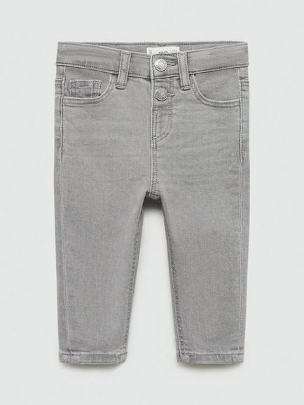 Mango Kids' Lena Regular Fit Jeans, Open Grey, Open Grey