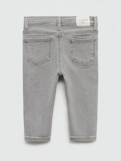 Mango Kids' Lena Regular Fit Jeans, Open Grey - view 2, Open Grey