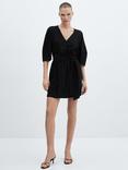 Mango Wally Wrap Mini Dress, Black