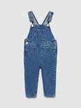 Mango Kids' Lucas Dungarees, Open Blue