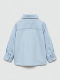 Mango Kids' Joan Cotton Denim Shirt, Open Blue