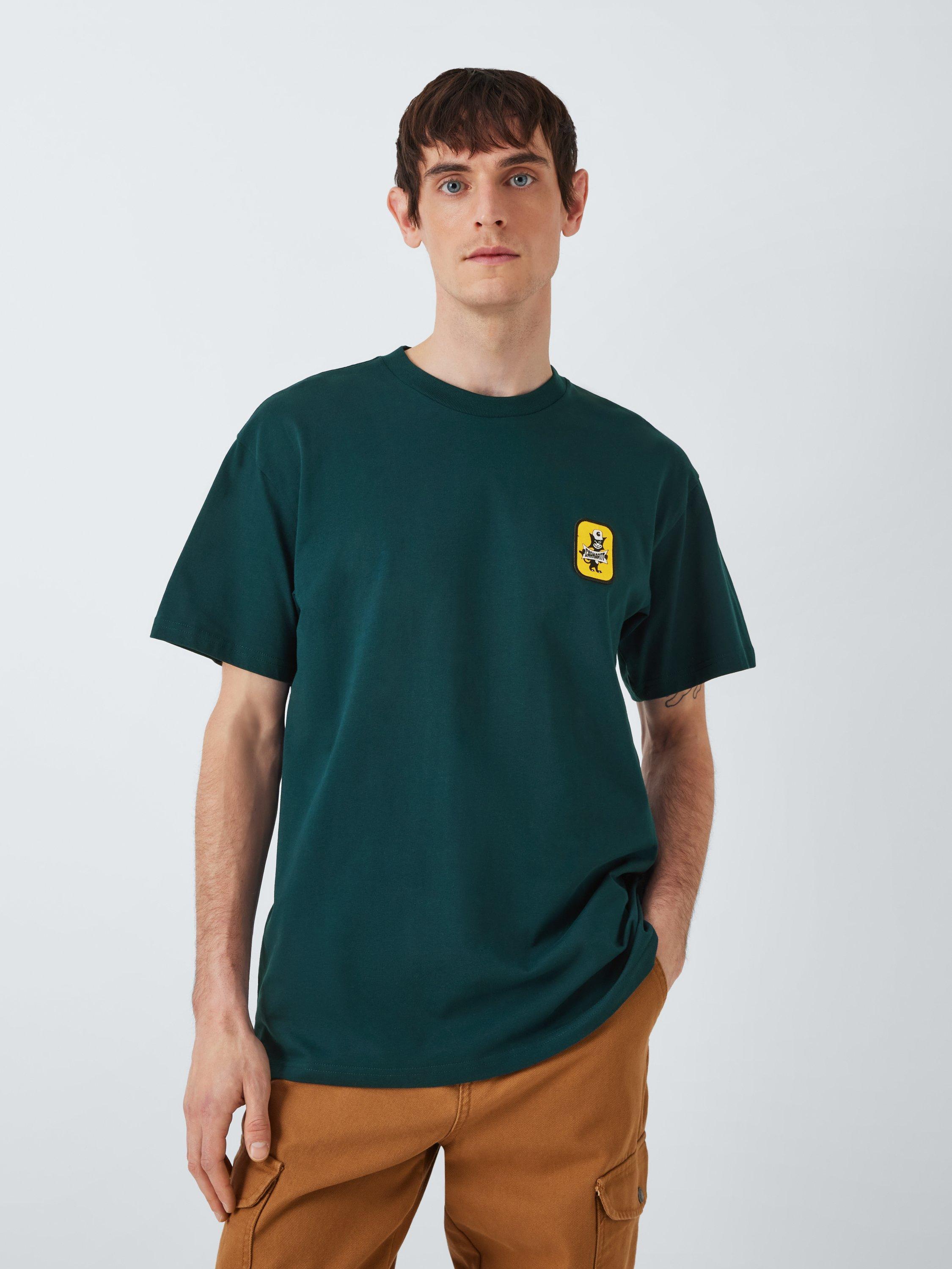 Carhartt WIP Signal Cotton Regular Fit Short Sleeve Logo T-Shirt, Duck Blue