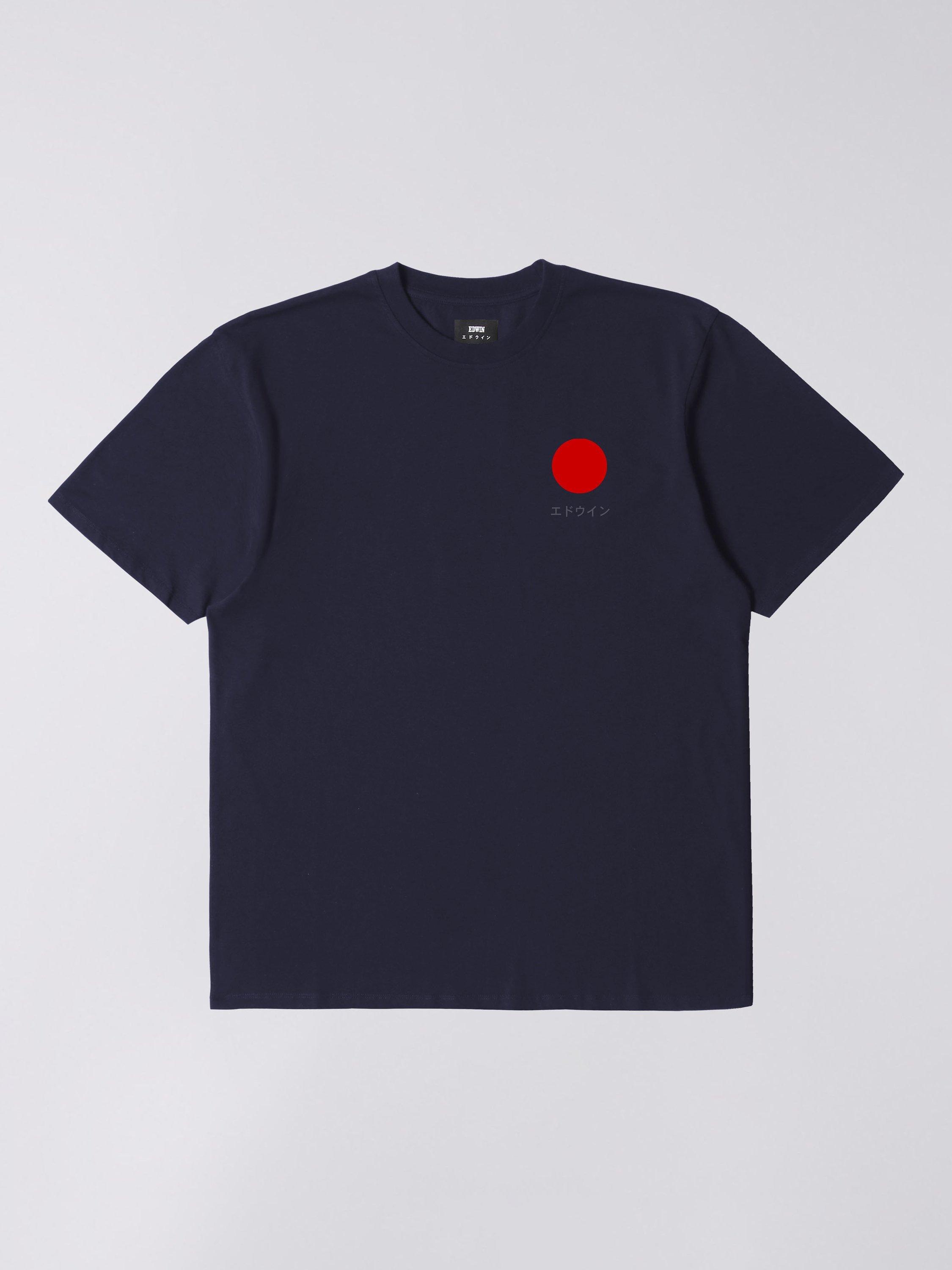 Product image 1 of 1, which shows Edwin Japanese Sun Graphic T-Shirt, Navy Blazer, S