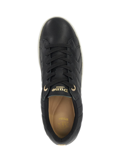 Dune London Egent Quilted Leather Flatform Trainers - view 2, Black