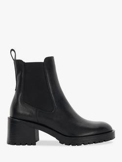 Dune London Positivity Leather Chelsea Boots, Black, Black