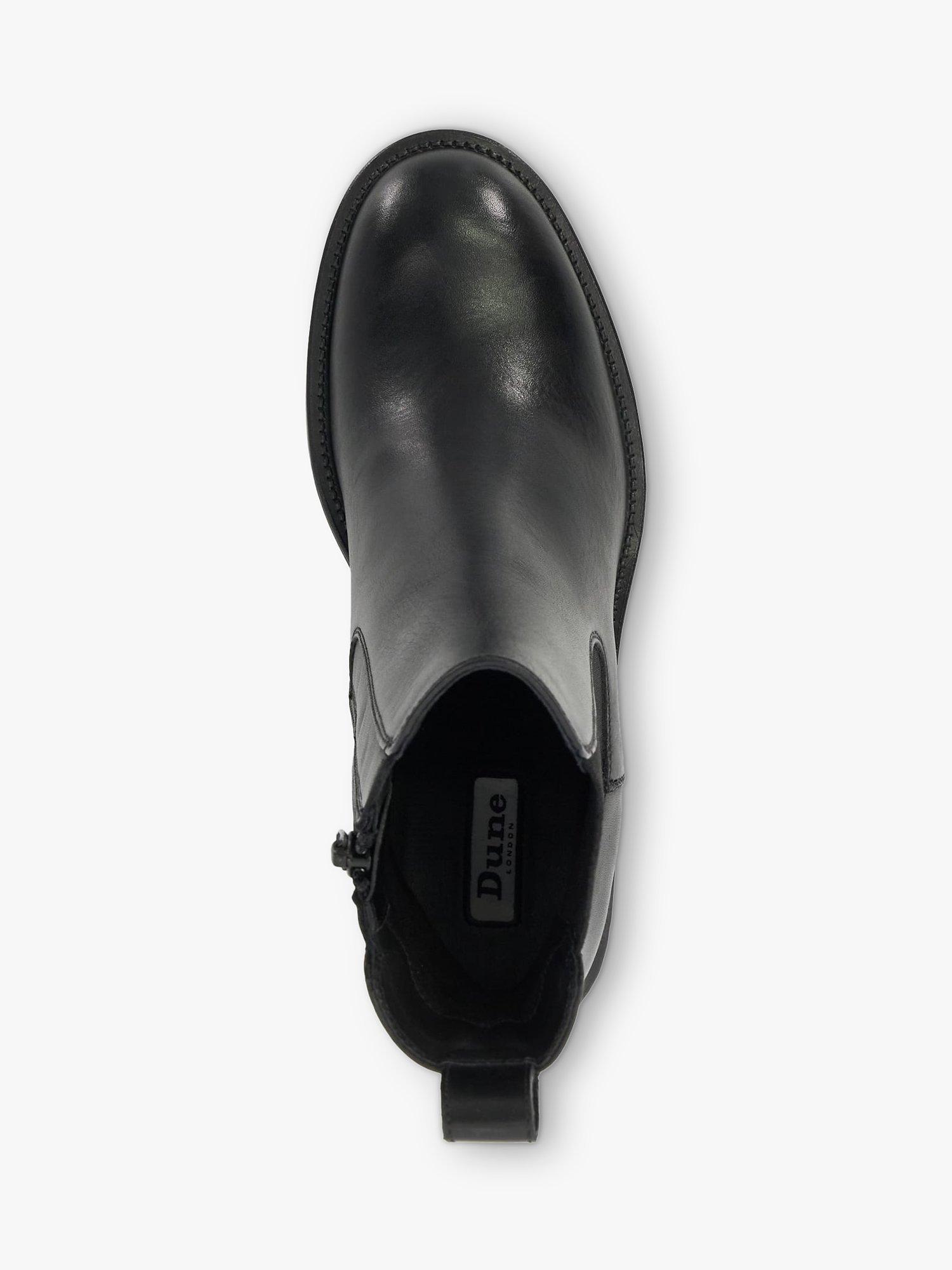 Product image 2 of 6, which shows Dune London Positivity Leather Chelsea Boots, Black, EU36