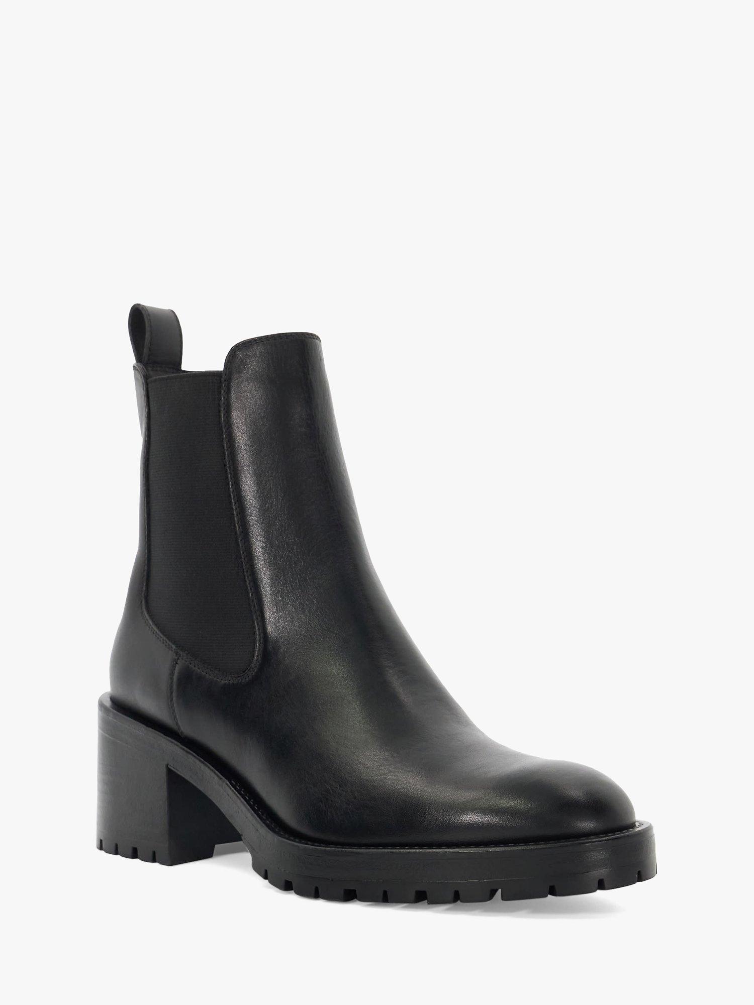 Product image 3 of 6, which shows Dune London Positivity Leather Chelsea Boots, Black, EU36