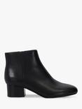 Dune London Perrie Leather Ankle Boots, Black
