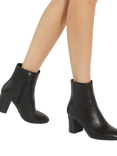 Dune Ollave Leather Ankle Boots, Black