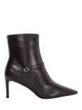 Dune Olene Stiletto Heel Pointed Toe Leather Ankle Boots