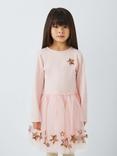 John Lewis Kids' Sequin Stars Tulle Dress, Pink