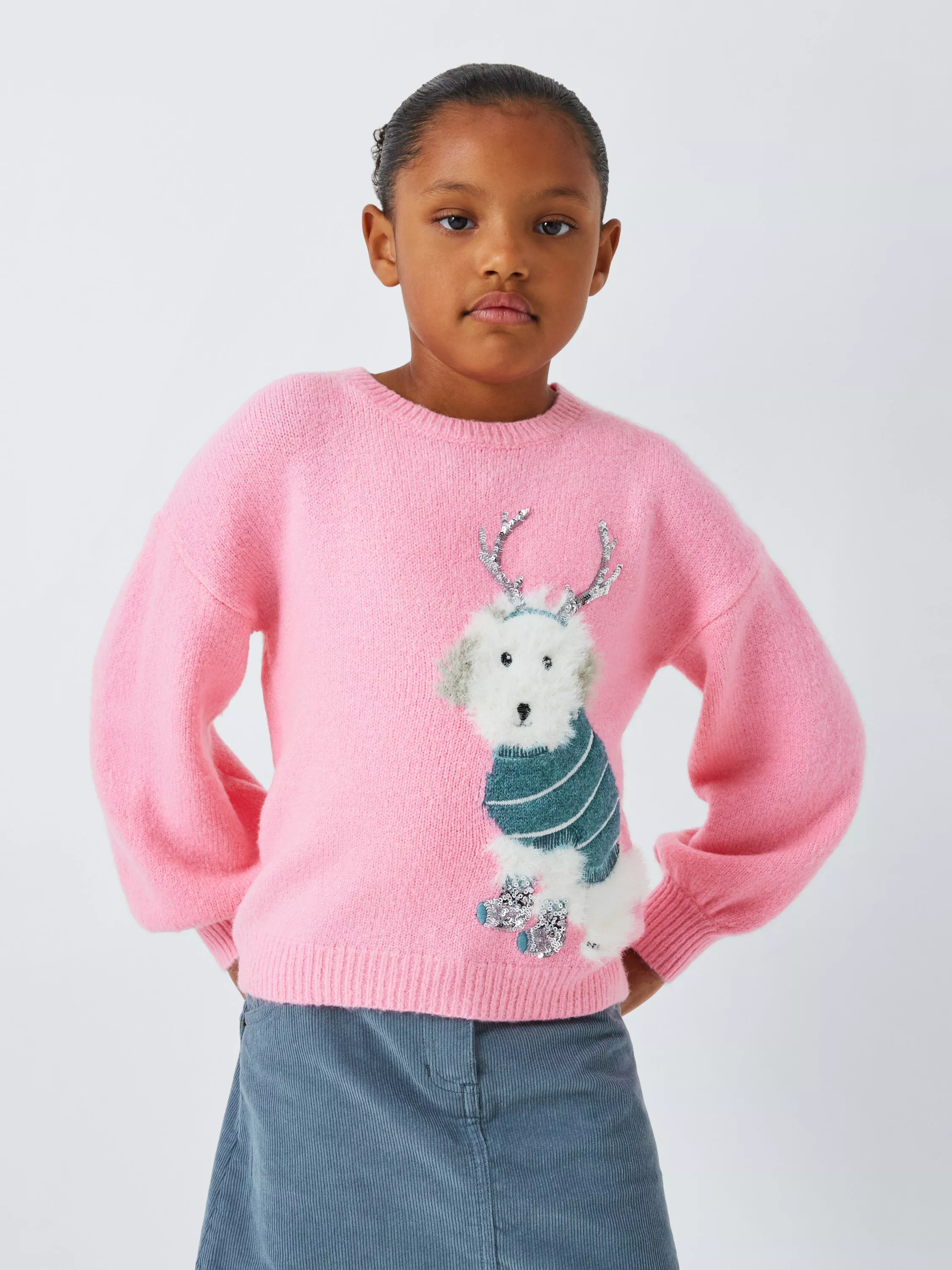 Pink sweater for girl best sale