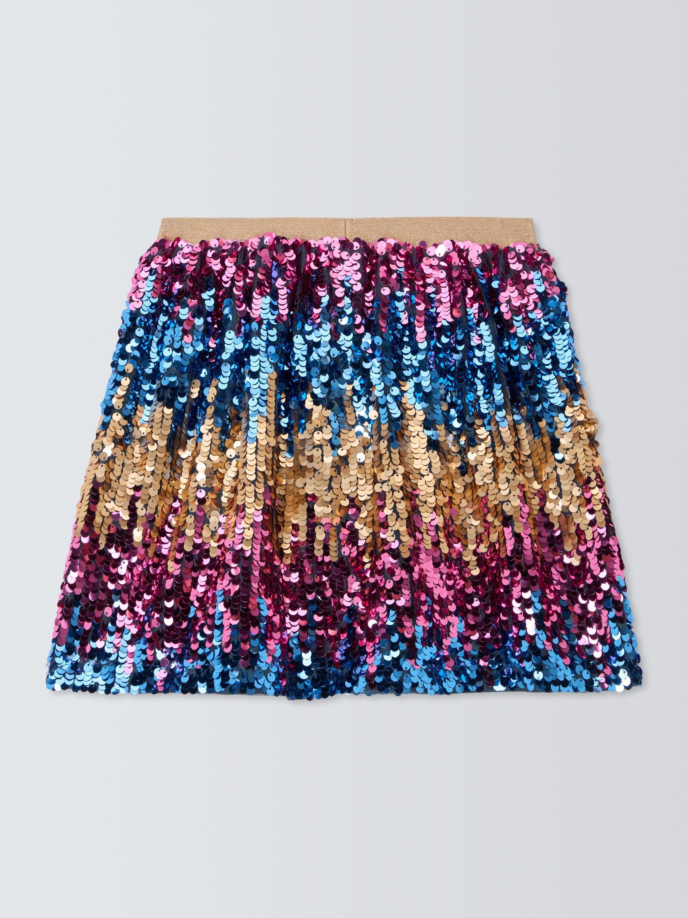 Product image 3 of 7, which shows John Lewis Kids' Ombre Sequin Skirt, Multi, 10 years