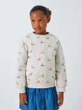 John Lewis Kids' Christmas Reindeers Sweatshirt, Oatmeal