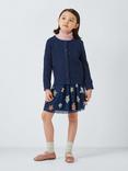 John Lewis Kids' Sequin Knit Cardigan, Navy