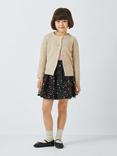 John Lewis Kids' Sequin Knit Cardigan, Oatmeal