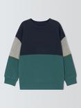 John Lewis Kids' Cotton Colour Block Sweatshirt, Blue