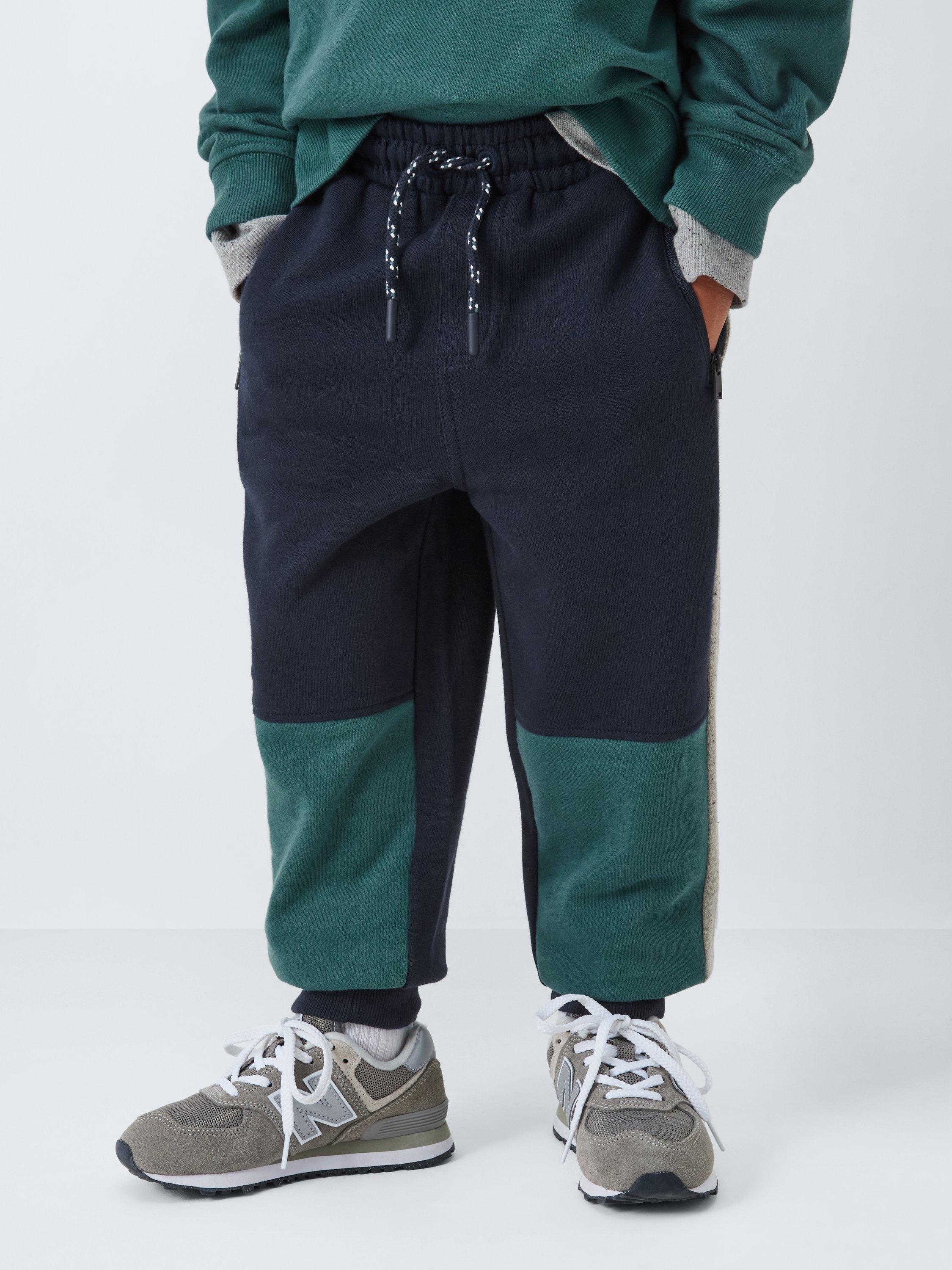 John Lewis Kids' Colour Block Joggers, Blue