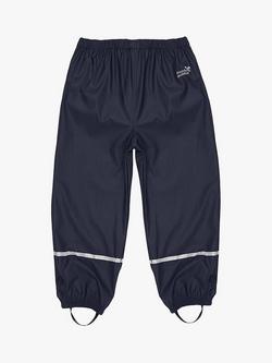Muddy Puddles Kids' Waterproof Rainy Day Trousers, Navy Blue, Navy Blue