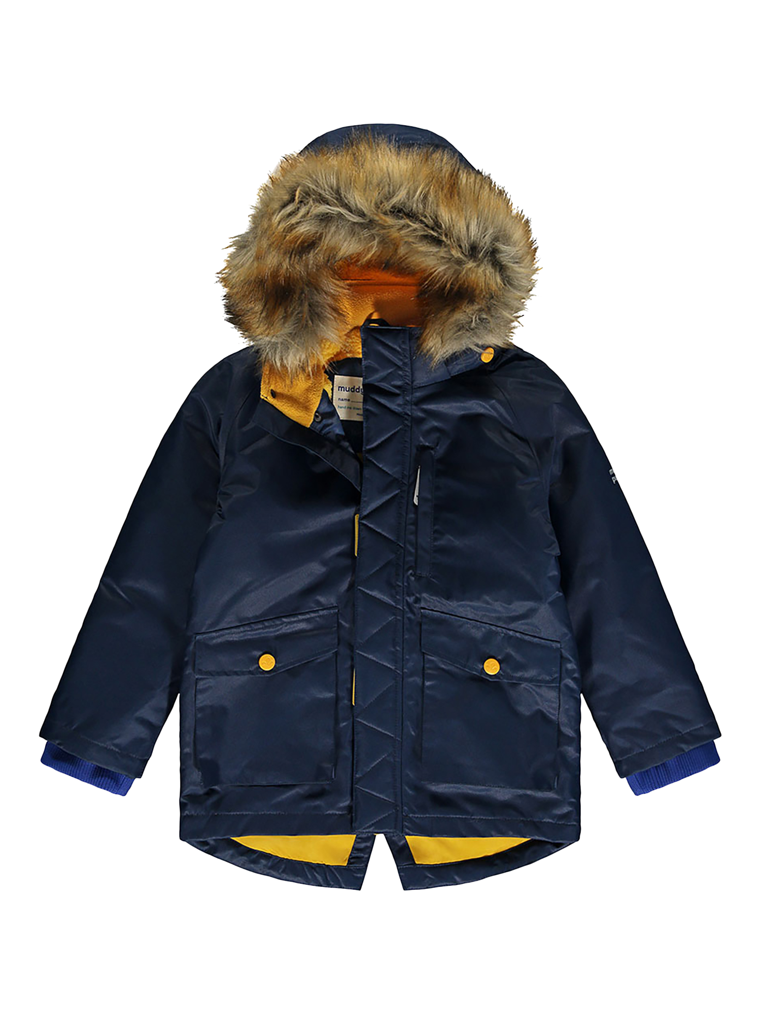 Muddy Puddles Kids Weather Proof 3 in 1 Hood Parka Jacket Navy Blue