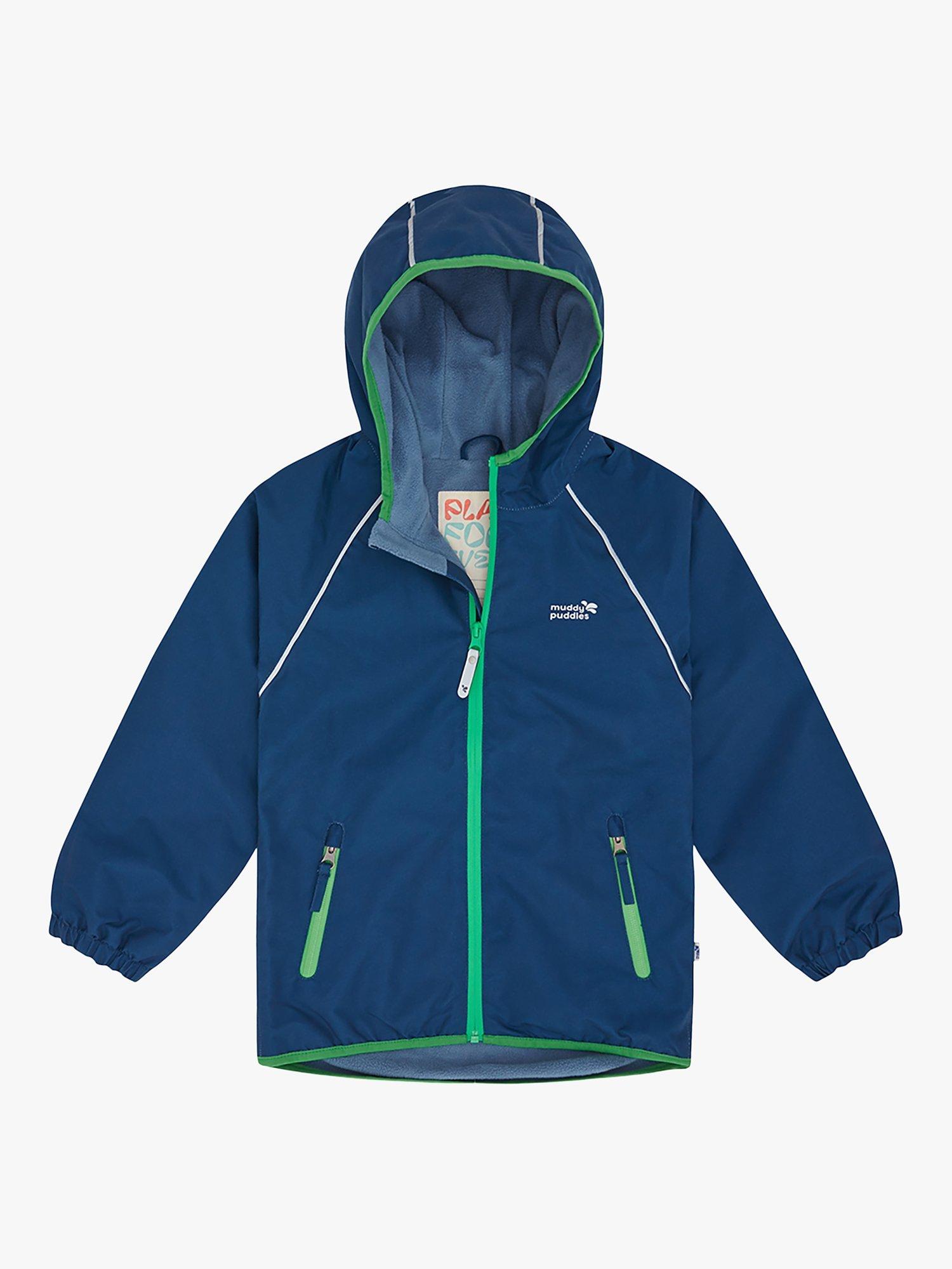 Muddy Puddles Kids' Waterproof EcoSplash Jacket, Navy Blue