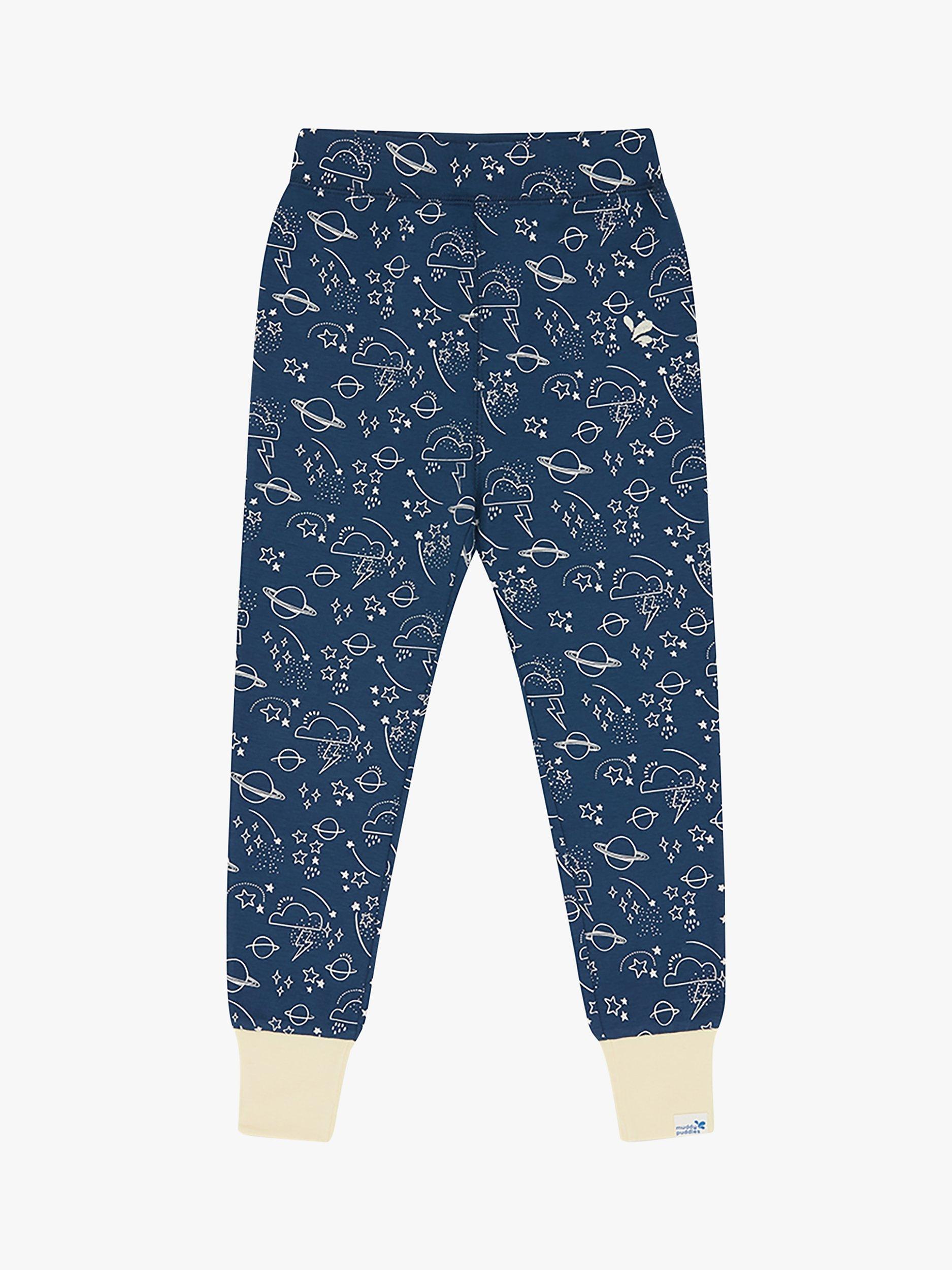 Muddy Puddles Kids' Thermal Baselayer Bottoms, Navy/Multi