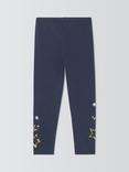 John Lewis Kids' Sequin Stars Leggings, Navy