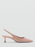 Mango Rockys Heeled Pointed Courts, Light Pink