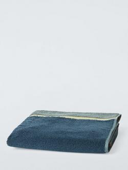 John Lewis Colour Block Towels, Petrol