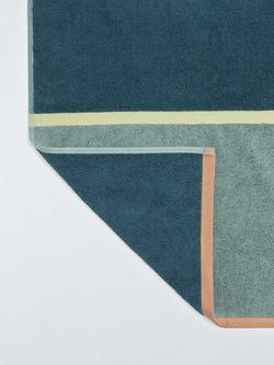 John Lewis Colour Block Towels - view 2, Petrol