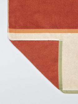 John Lewis Colour Block Towels - view 2, Sienna