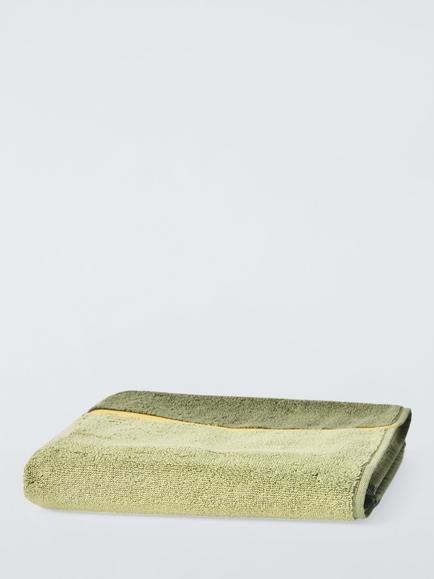 John Lewis Colour Block Towels, Pistachio