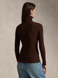 Polo Ralph Lauren Slim Turtleneck Jumper, Circuit Brown