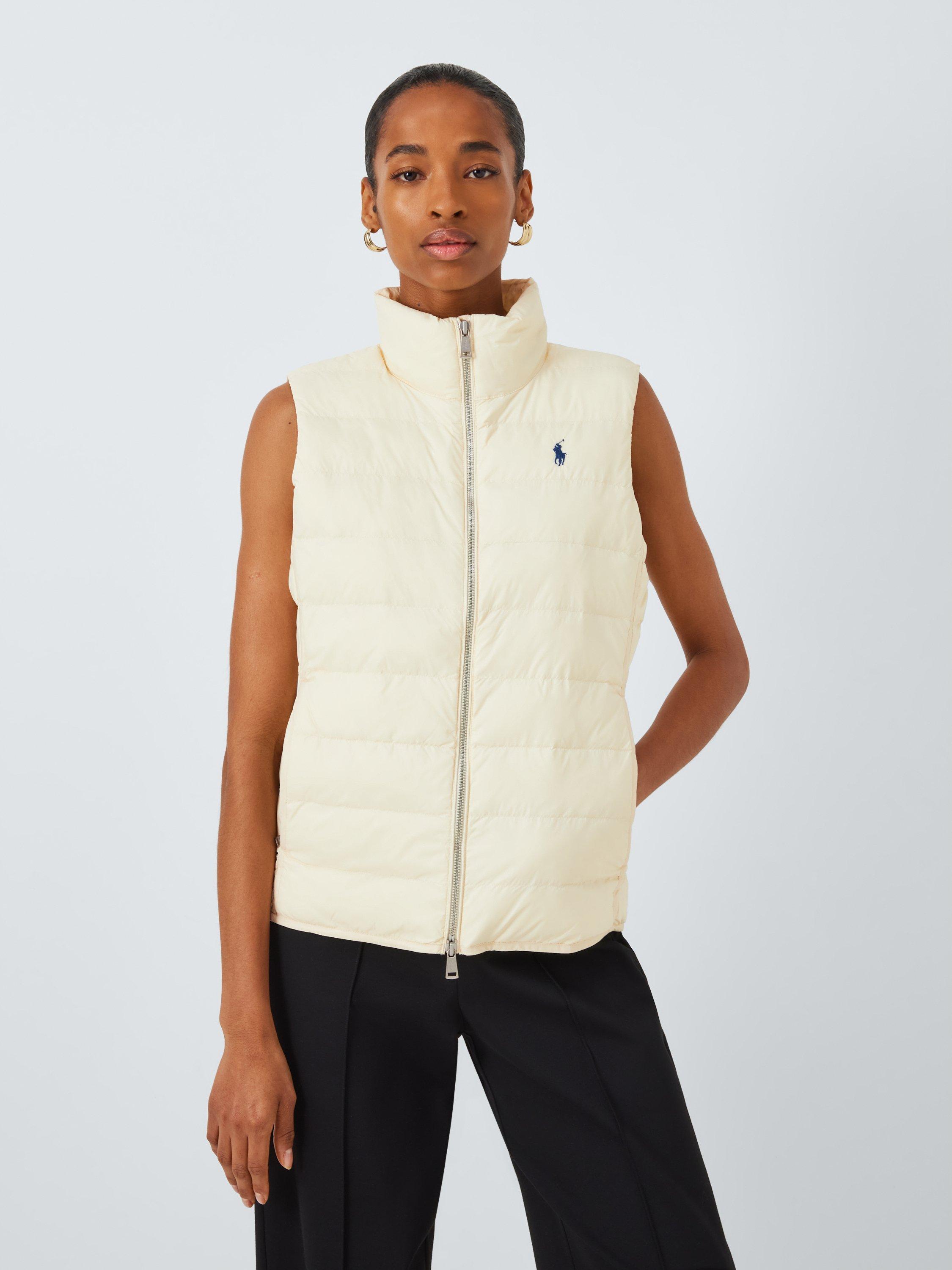 Vest Ralph Lauren White Gilet Polo Ralph Lauren Shiny White Puffer Body  Warmer Gilet Vest Women's UK XS G750