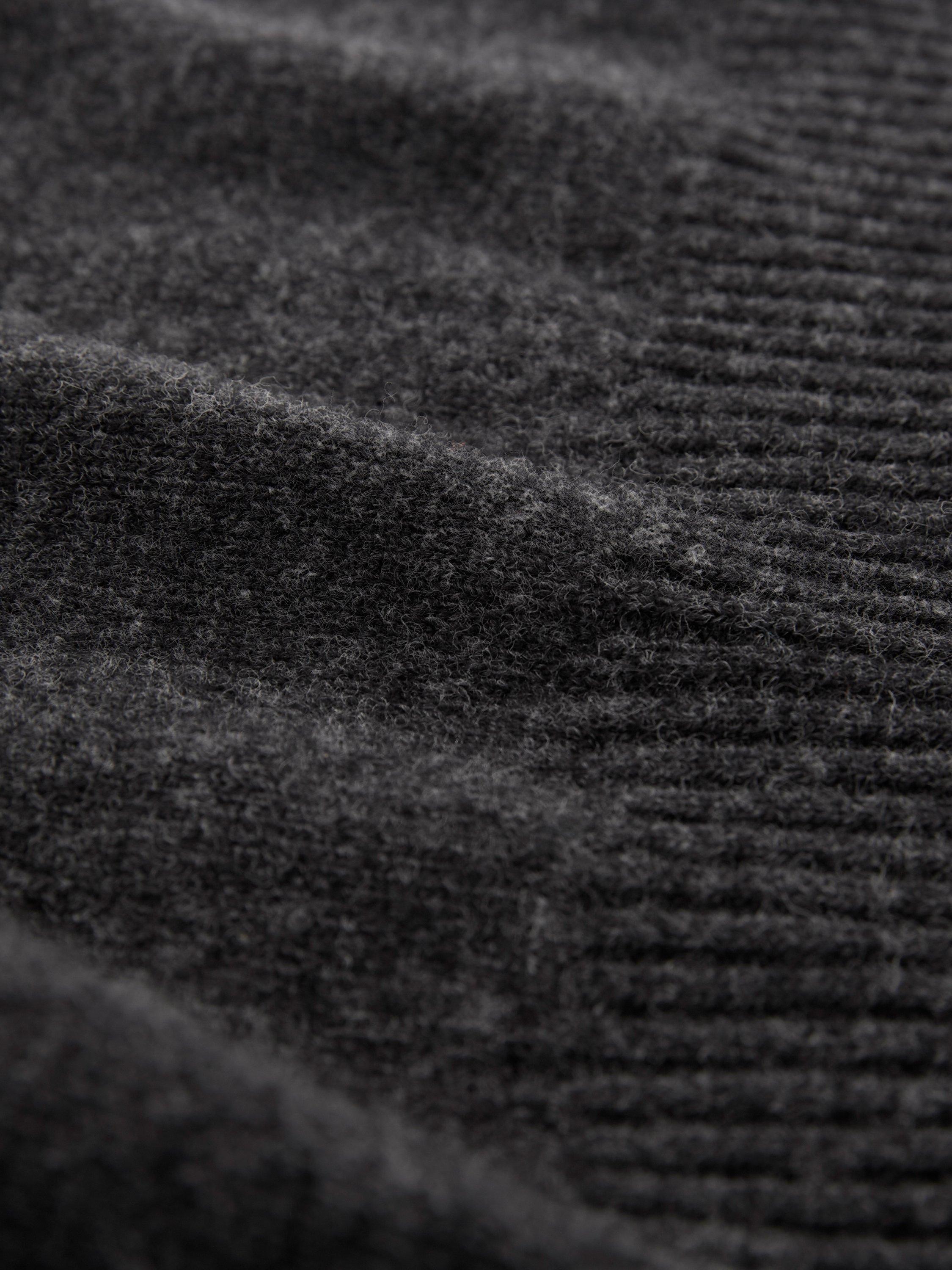 Product image 2 of 4, which shows Celtic & Co. Geelong Wool Roll Neck Jumper Dress, Charcoal, XS