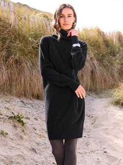 Celtic & Co. Wool Roll Neck Jumper Dress, Black - view 2, Black