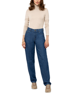 Celtic & Co. Mid Rise Straight Cut Jeans, Indigo - view 2, Indigo